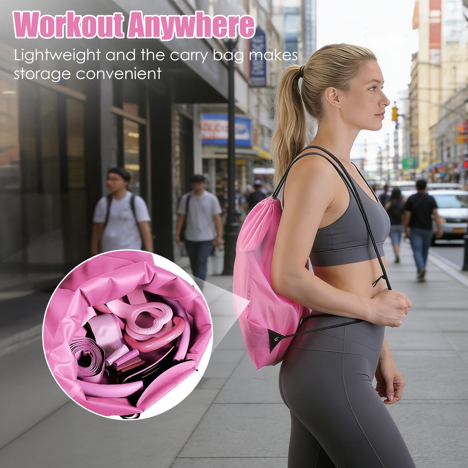 14Pcs Pilates Ring Essentials Kit Yoga Strap For Women & Yoga Ball Arm Stretcher