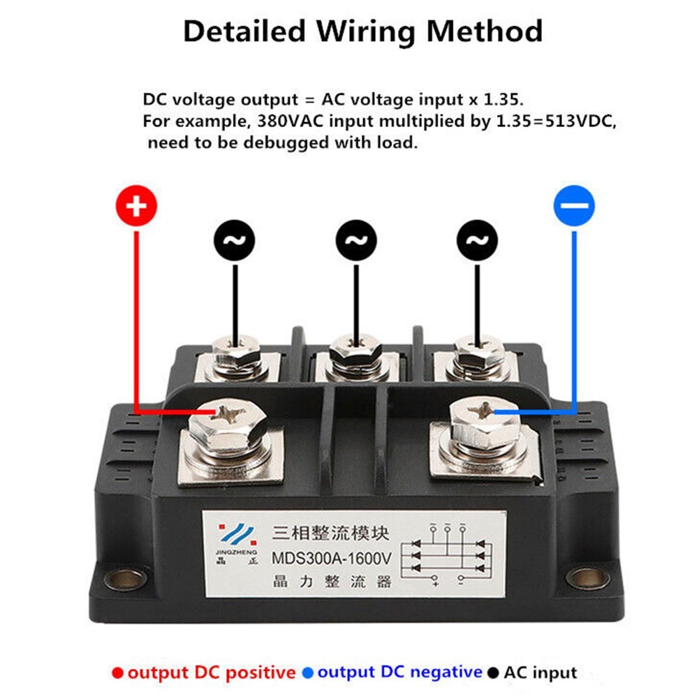 1Pc MDS20A-300A/500A/800A/1000A/1200A 1600V Three Phase Rectifier Bridge Stack