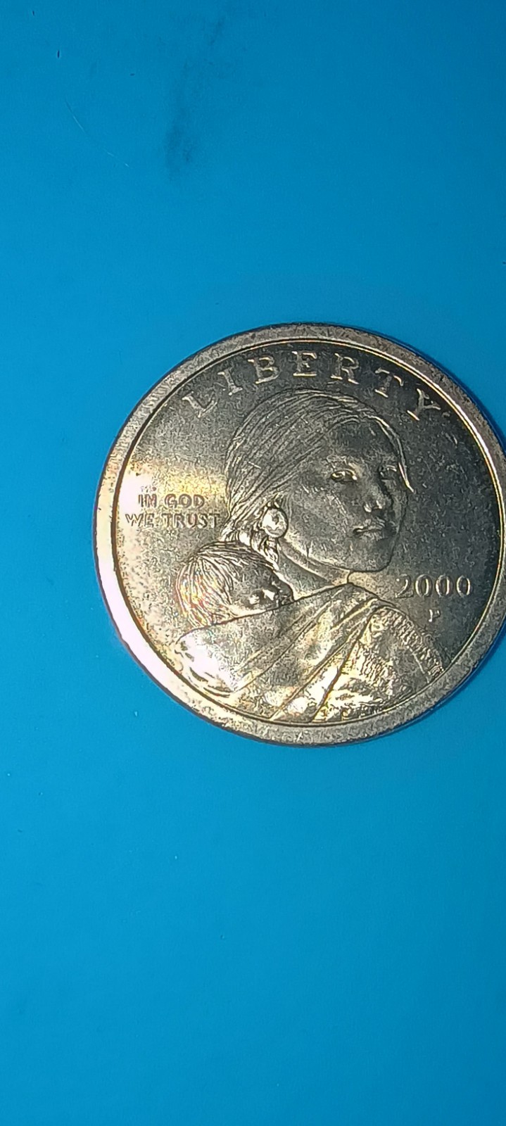 2000-P WOUNDED EAGLE Sacagawea Rare ERROR coin