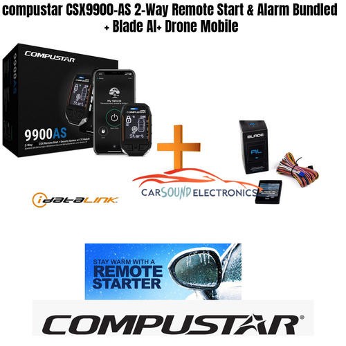 Compustar CSX9900-AS 2-Way Remote Start , Car Alarm  + Blade-al + Drone Mobile