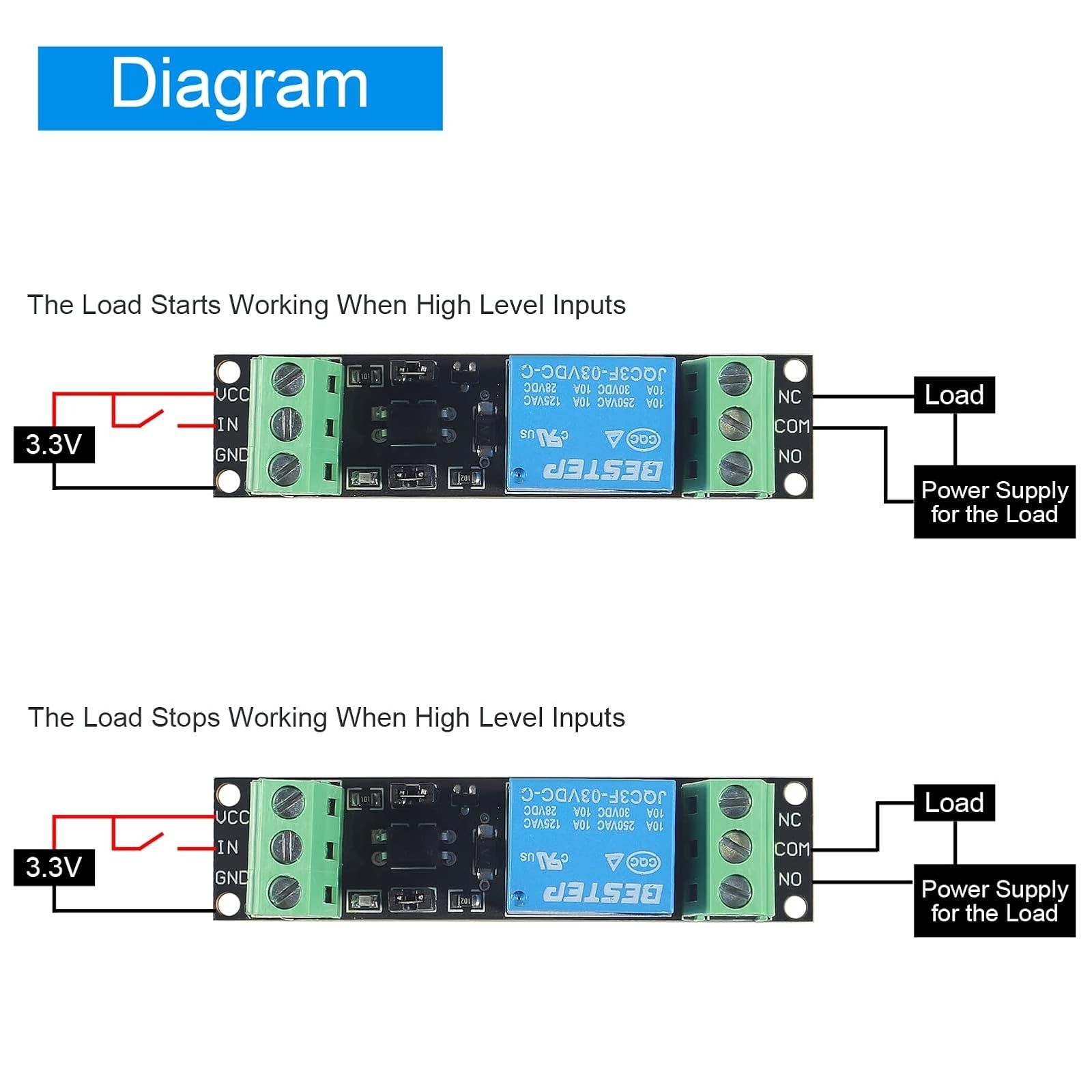 Alinan 10pcs 3V Relay Module Isolated Driver for ESP8266 Development Board