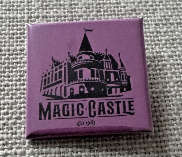 Magic Castle PIN Hollywood VIP Event Private Party Guest Square Badge Lapel RARE