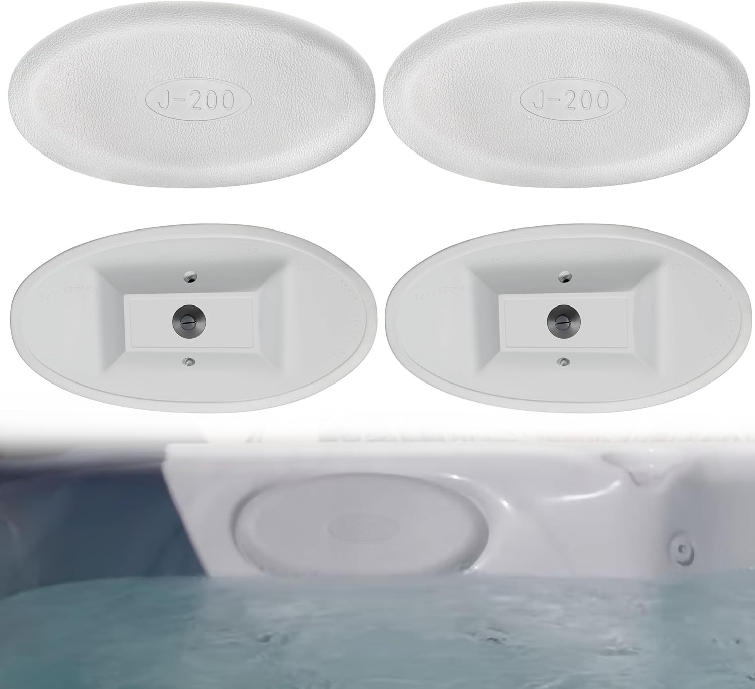 4 pack 2472-828 Replacement Headrest Pillow for Jacuzzi All J-200 Series 2008 +