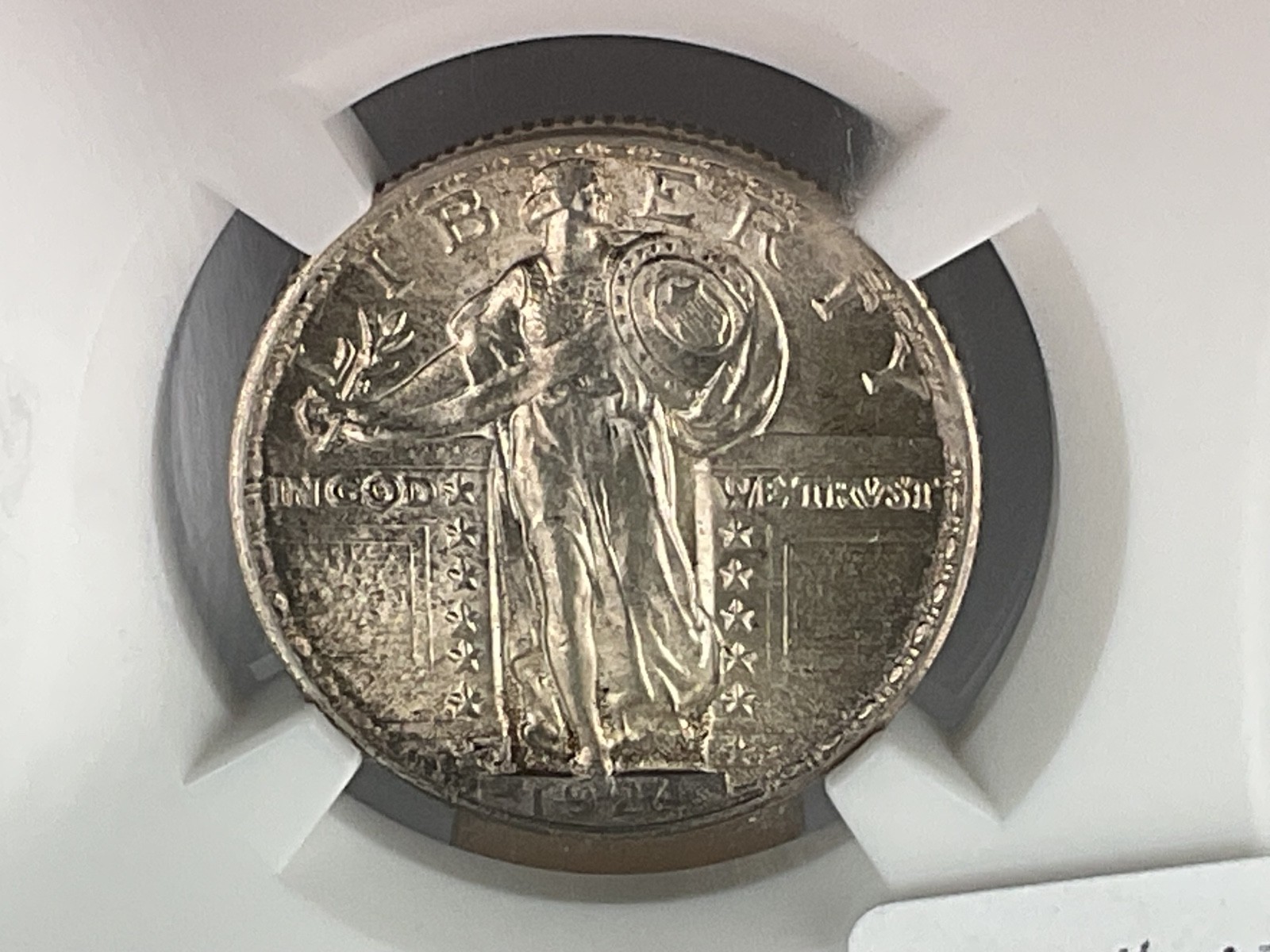 1924 P STANDING LIBERTY QUARTER ANACS MS63