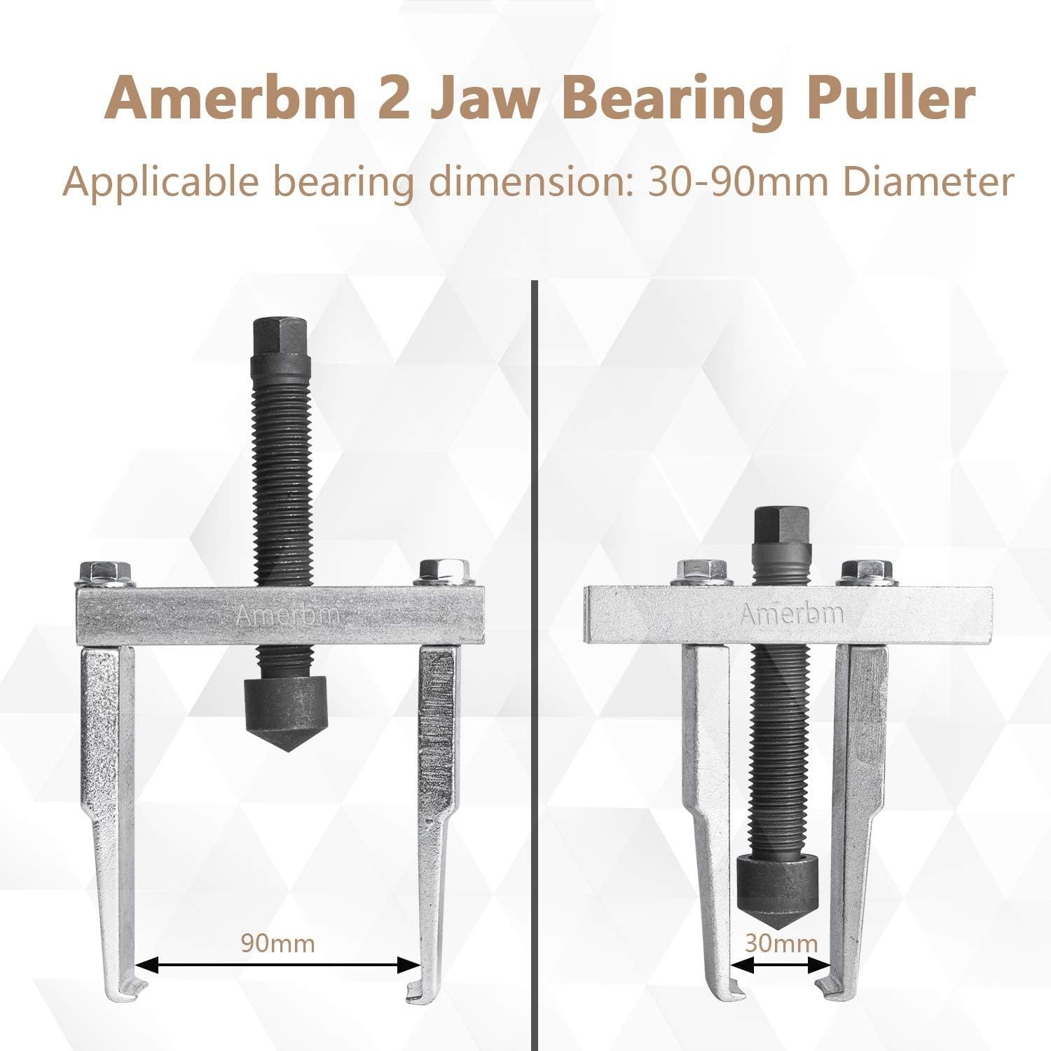 Two Jaw Bearing Puller Remover 30mm - 90mm Adjustable Tool for...