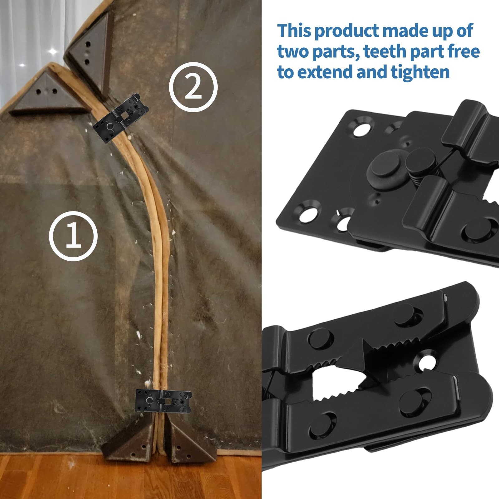 Black Sectional Couch Connector Thickened Alligator Interlocking Clips