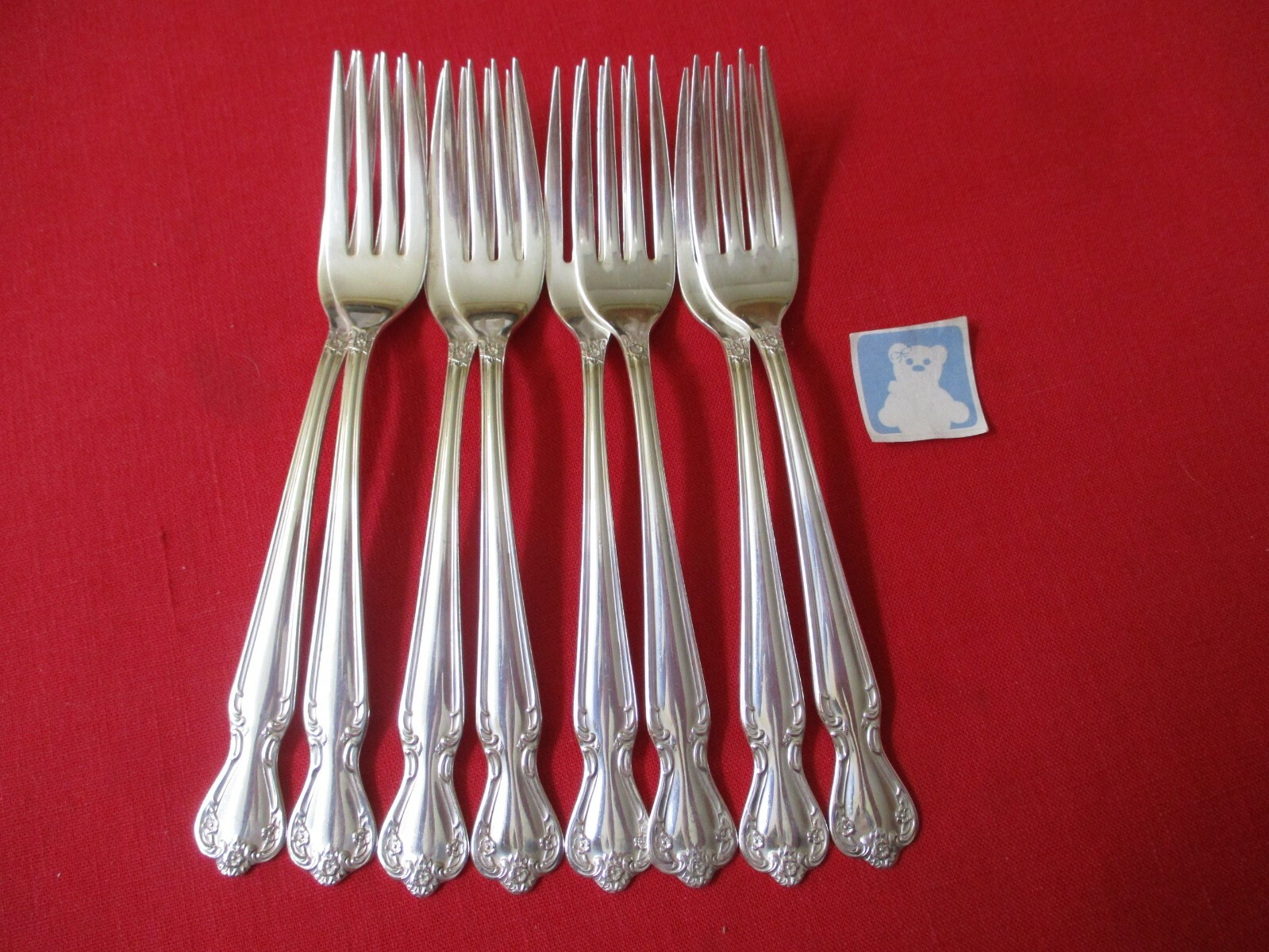 (8) Rogers IS Silverplate Lunch Forks, 1952 Daybreak  #28