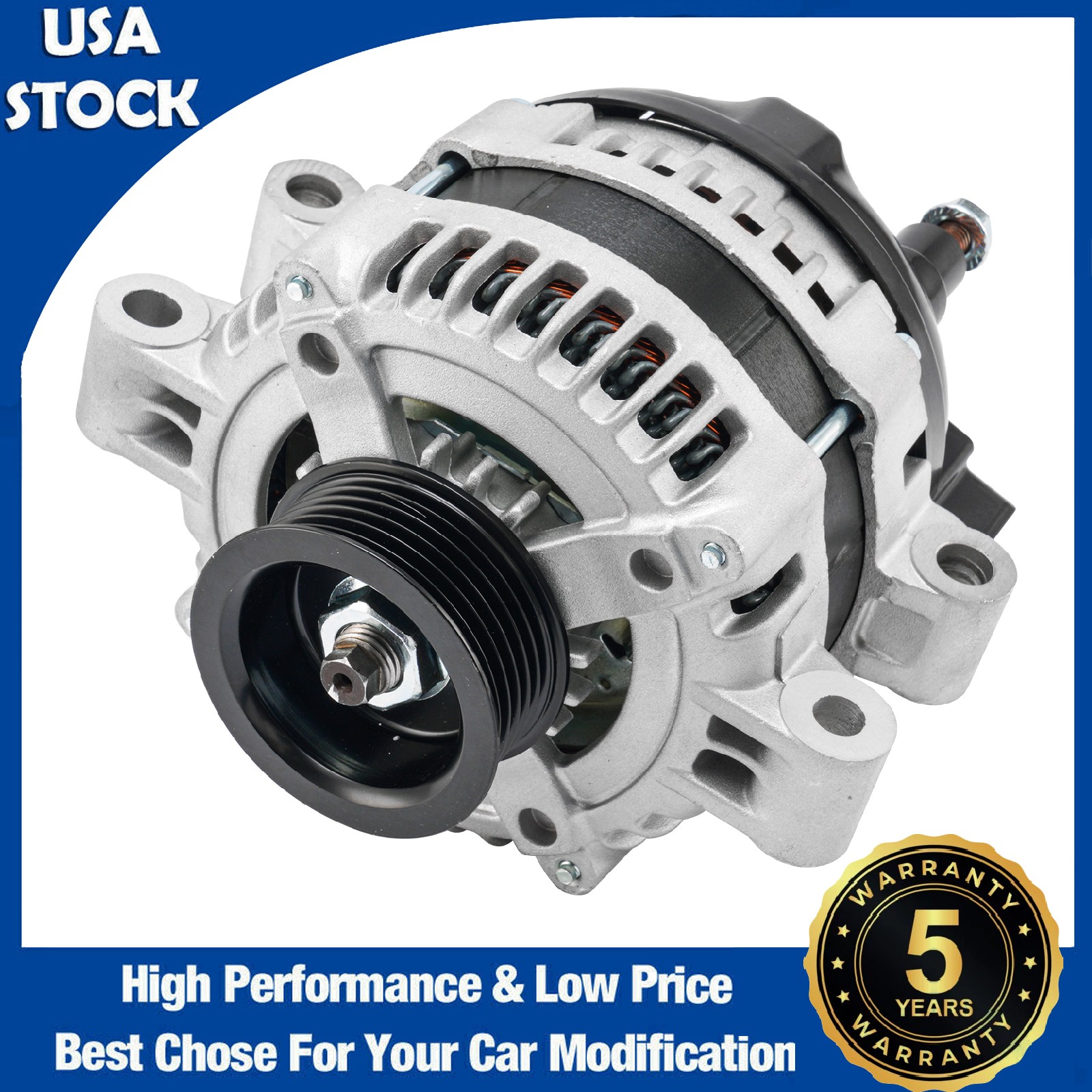 Alternator For 2006-2009 Chevrolet Impala 2005-2008 Pontiac Grand Prix V8 5.3L