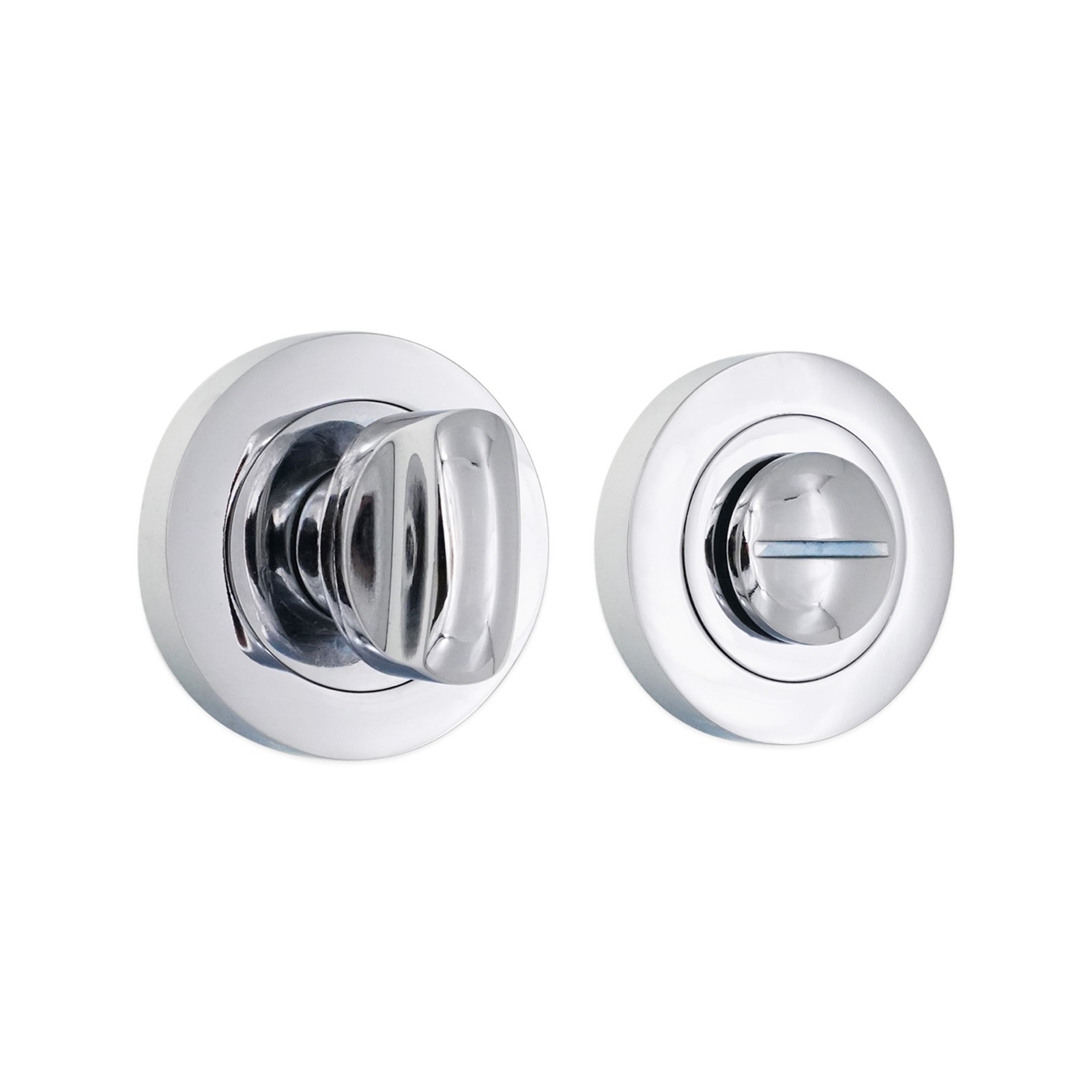 Thumb Turn & Release Bathroom WC Privacy Lock Polished Chrome Toilet Door Latch