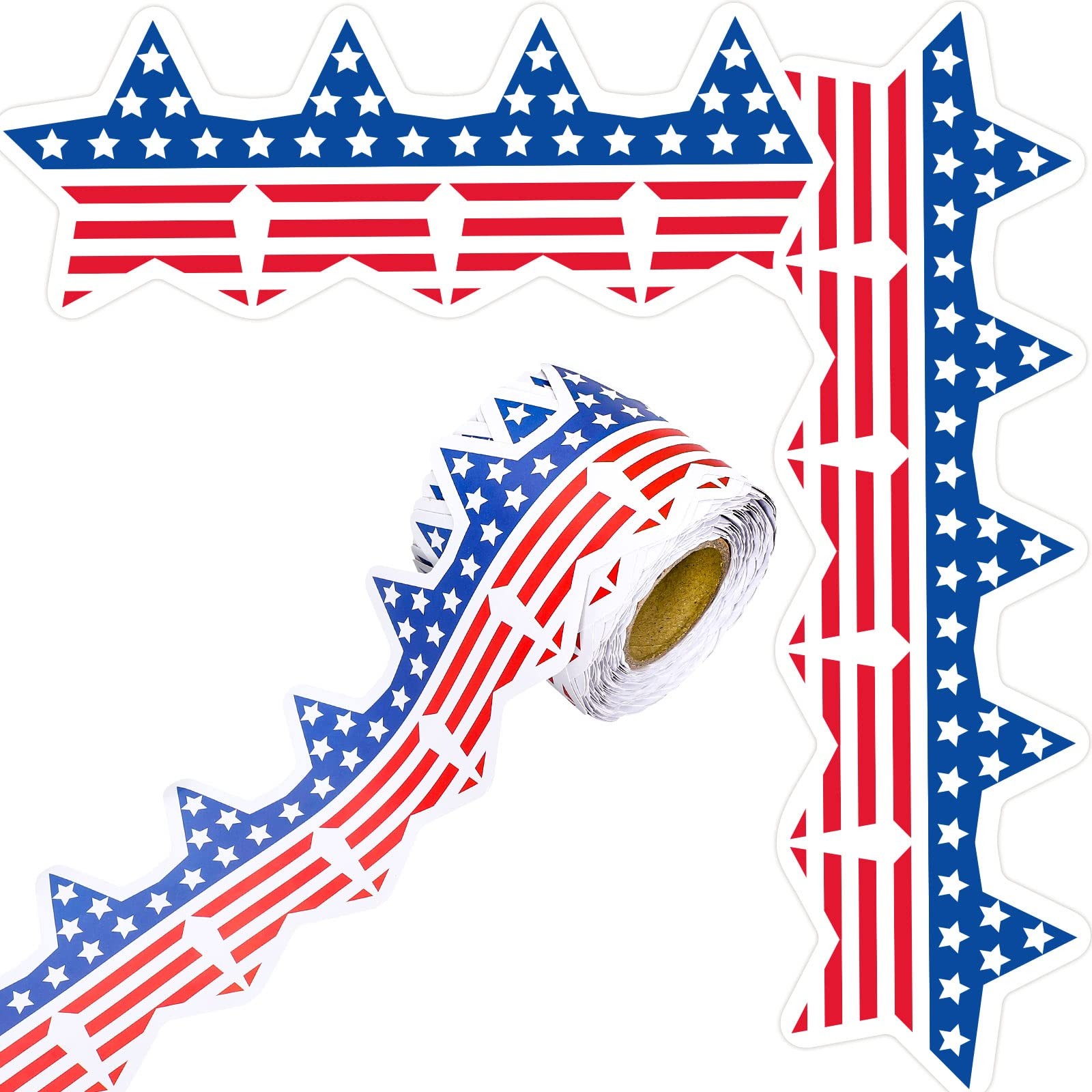 65.6Ft 4th of July Bulletin Board Border Patriotic American Flag Trim Border