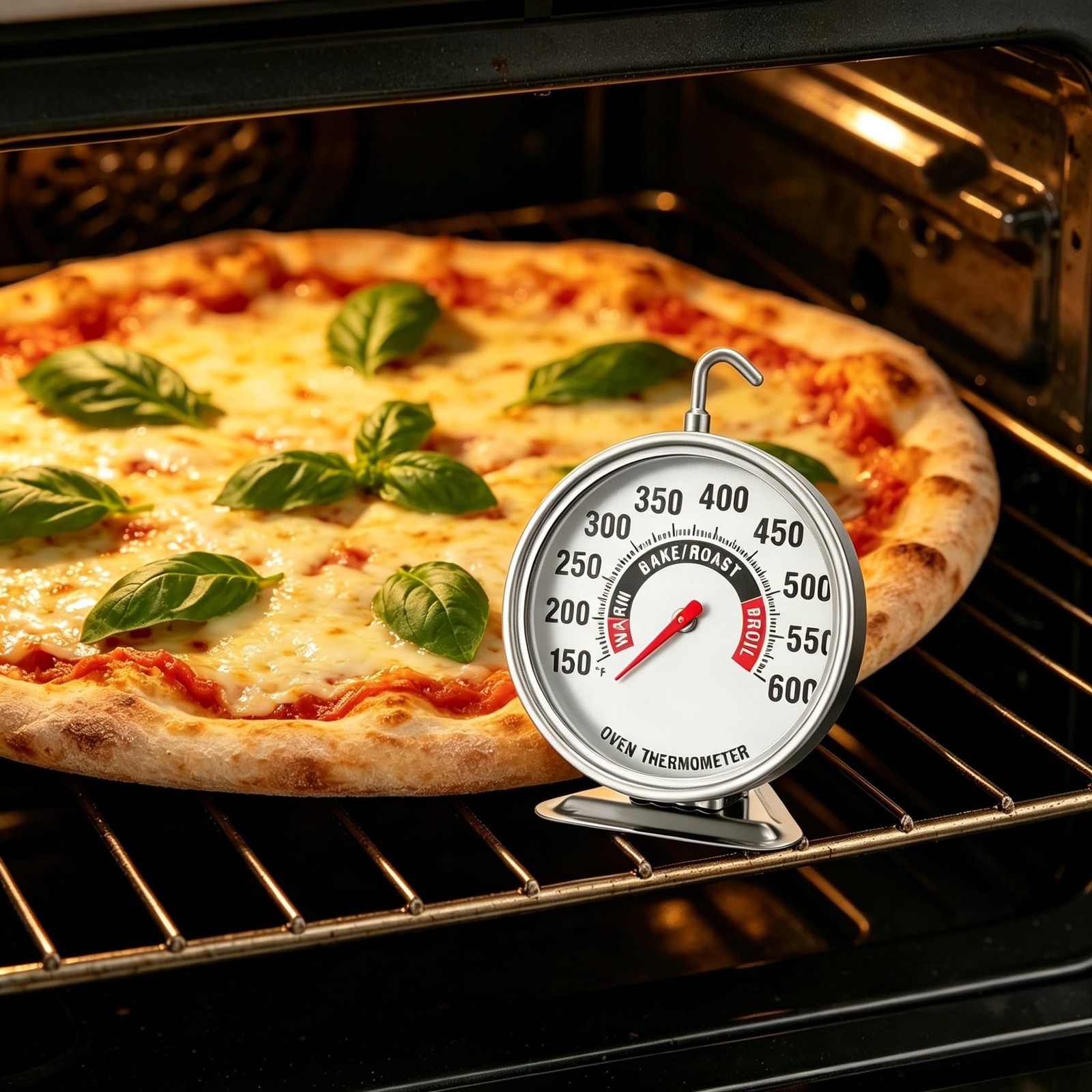 Oven Thermometer Extra Large 3" with Easy-Read Dial | 150-600F Pro Accurate T...