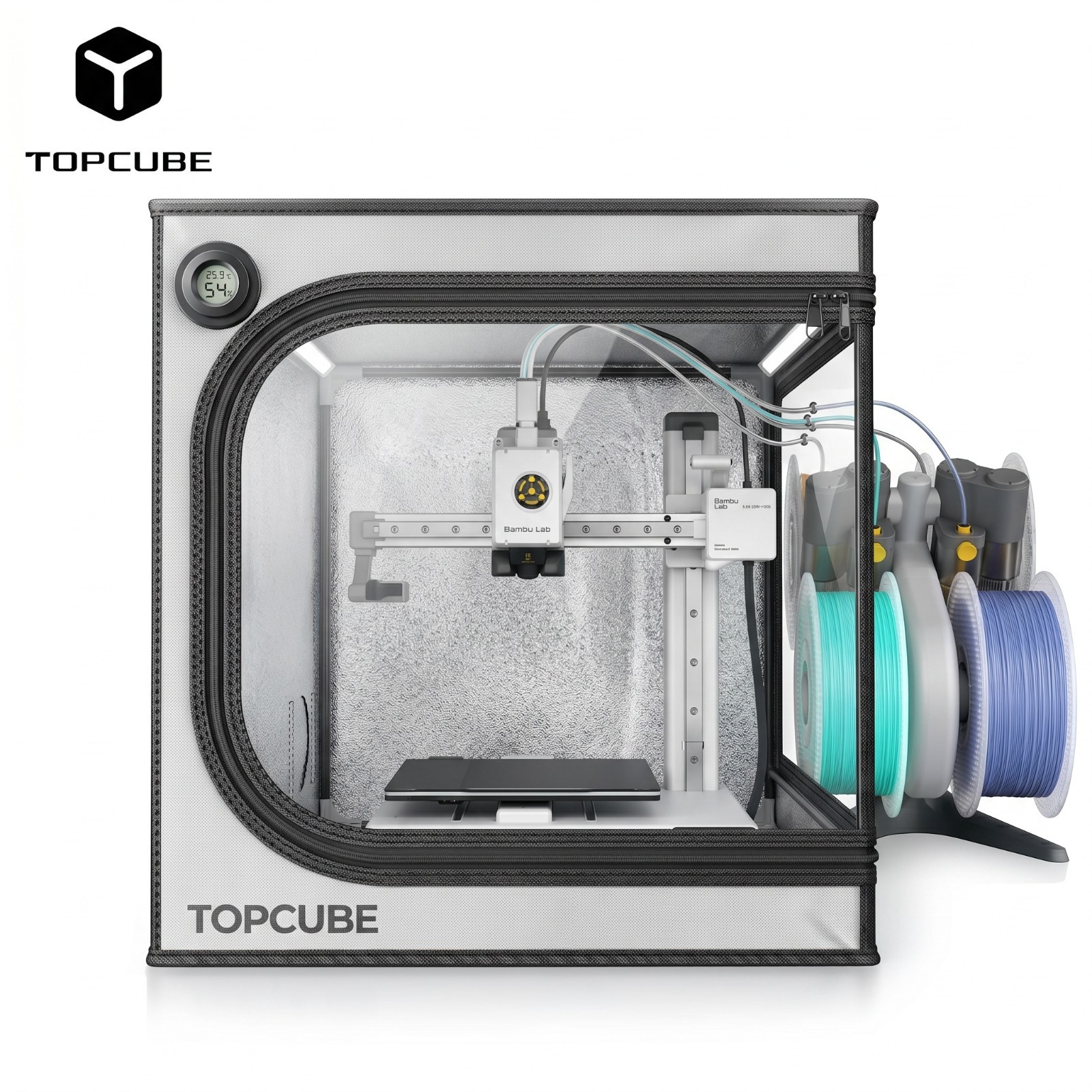 For Bambu Lab A1 mini 3D Printer Enclosure Constant temperature LED light