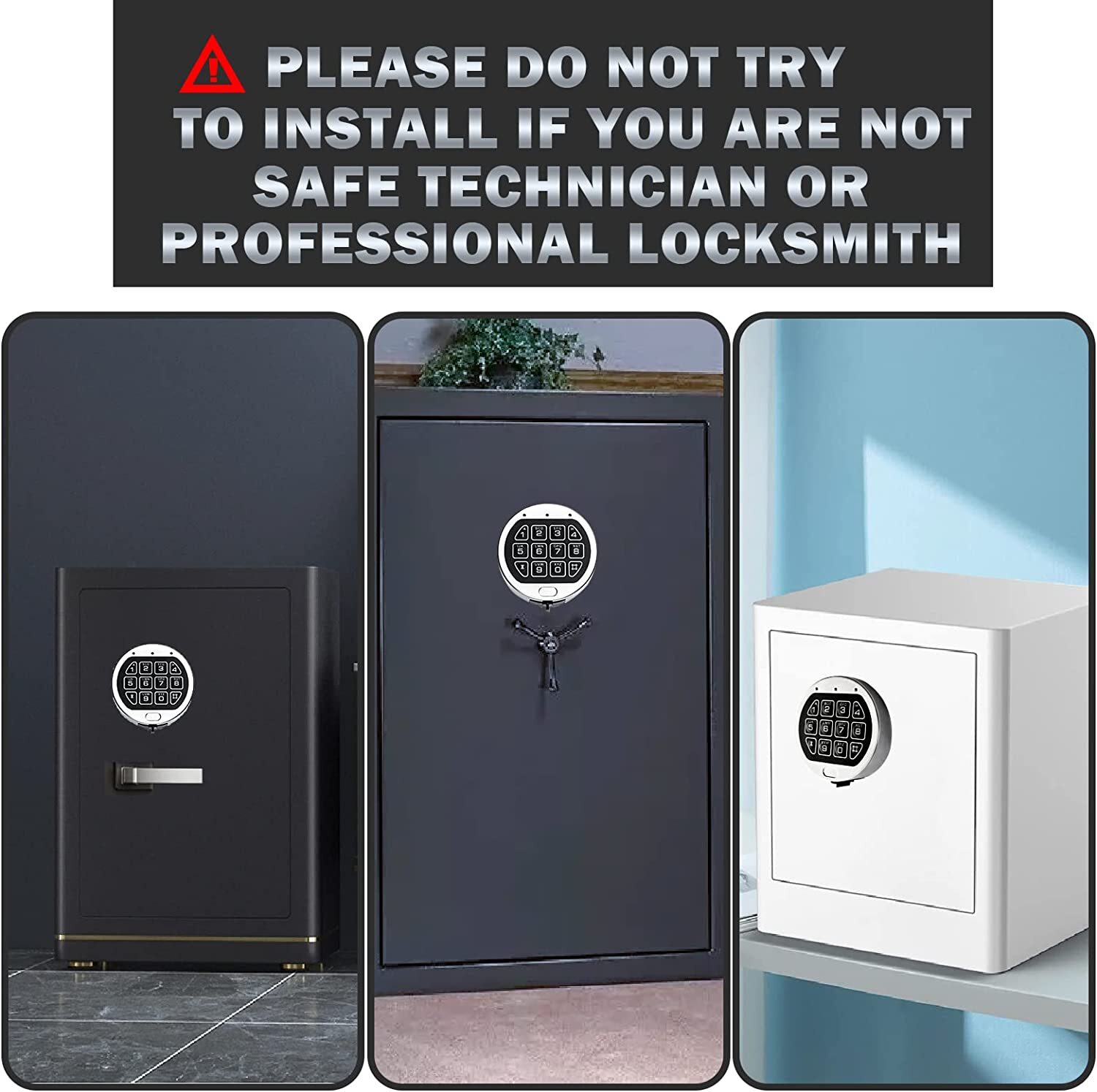 Gun Safe Lock Replacement Chrome Keypad Electronic Safe Lock with Swing Bolt