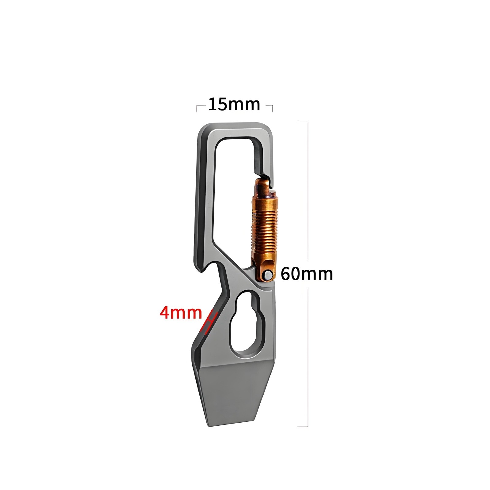 Titanium Alloy EDC Mini Pry Bar Keychain Multi Function Tool Portable