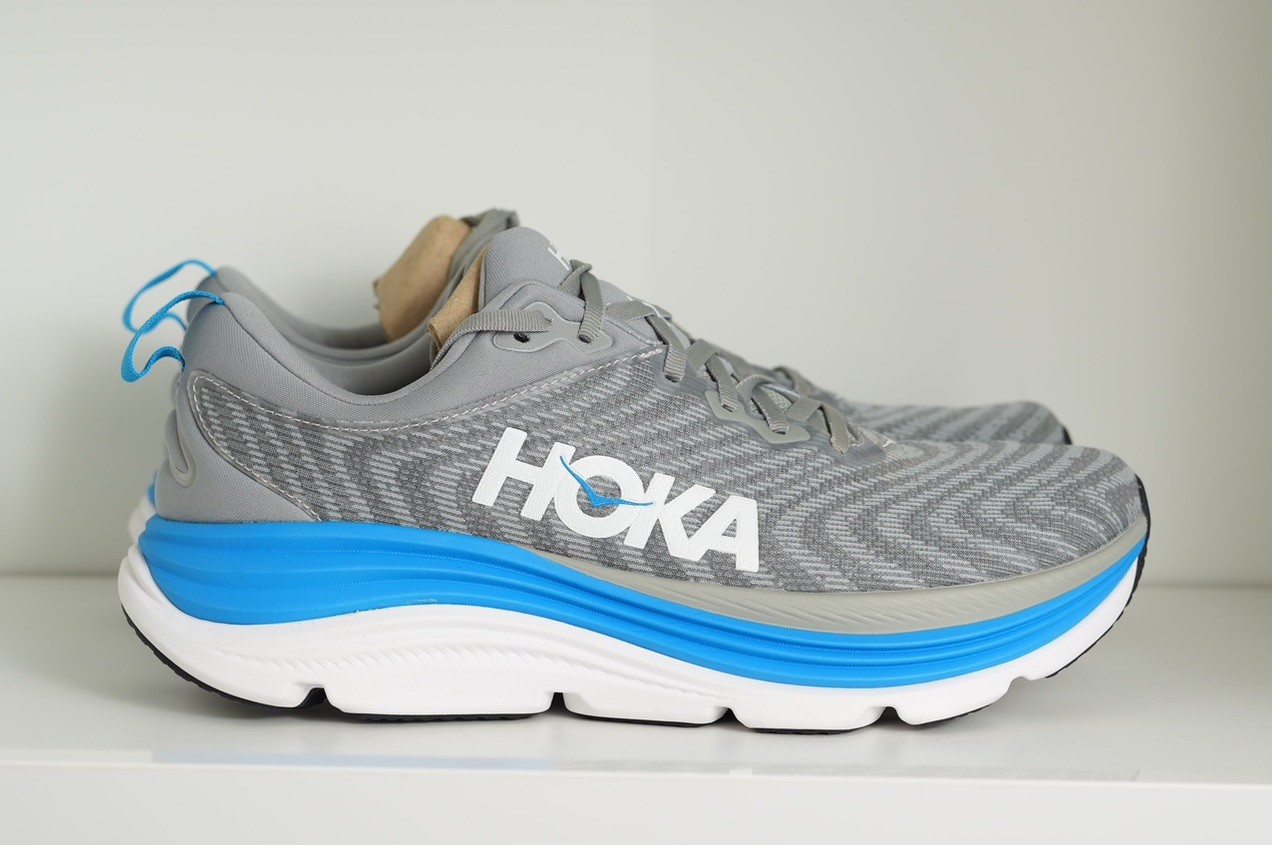 Hoka Mens Gaviota 5 Grey/Blue Running Shoes US 10.5 EU 44 2/3