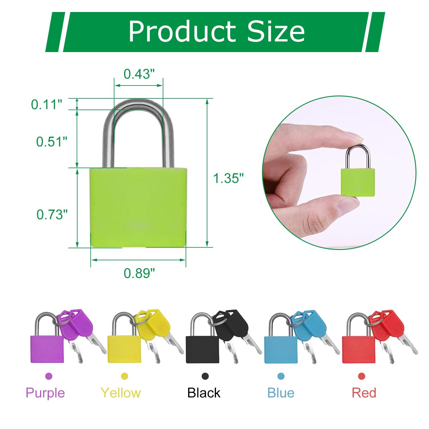 6 Pcs Small Padlock Suitcase Locks with Keys for Office School Locker Backpacks