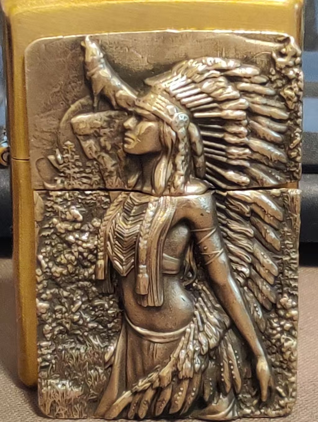 1 piece Lighter accessories Brass Indian Women's Relief DIY sticker