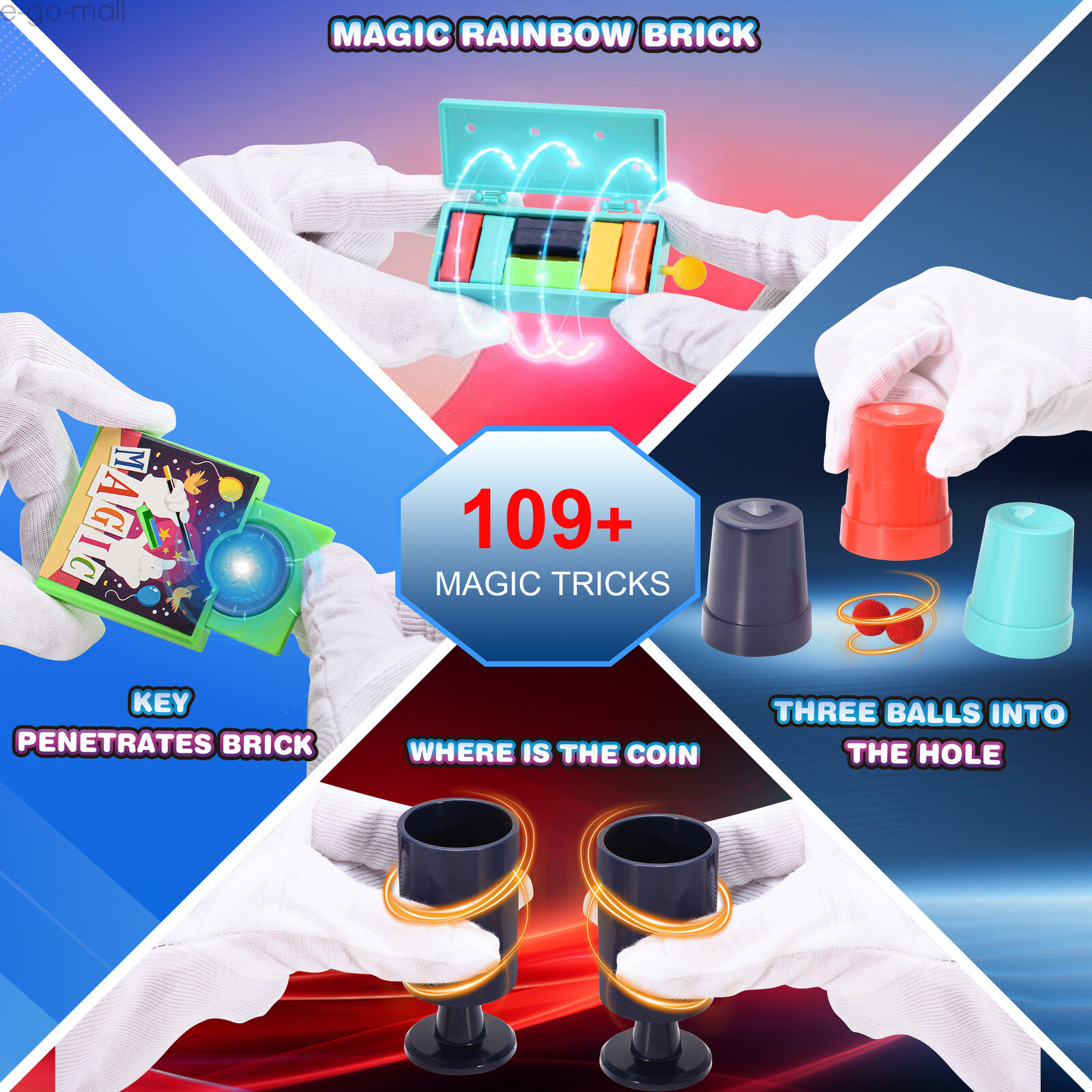 Nicella Magic Kit for Kids, 109+ Magic Tricks with Manual and Video Tutorials
