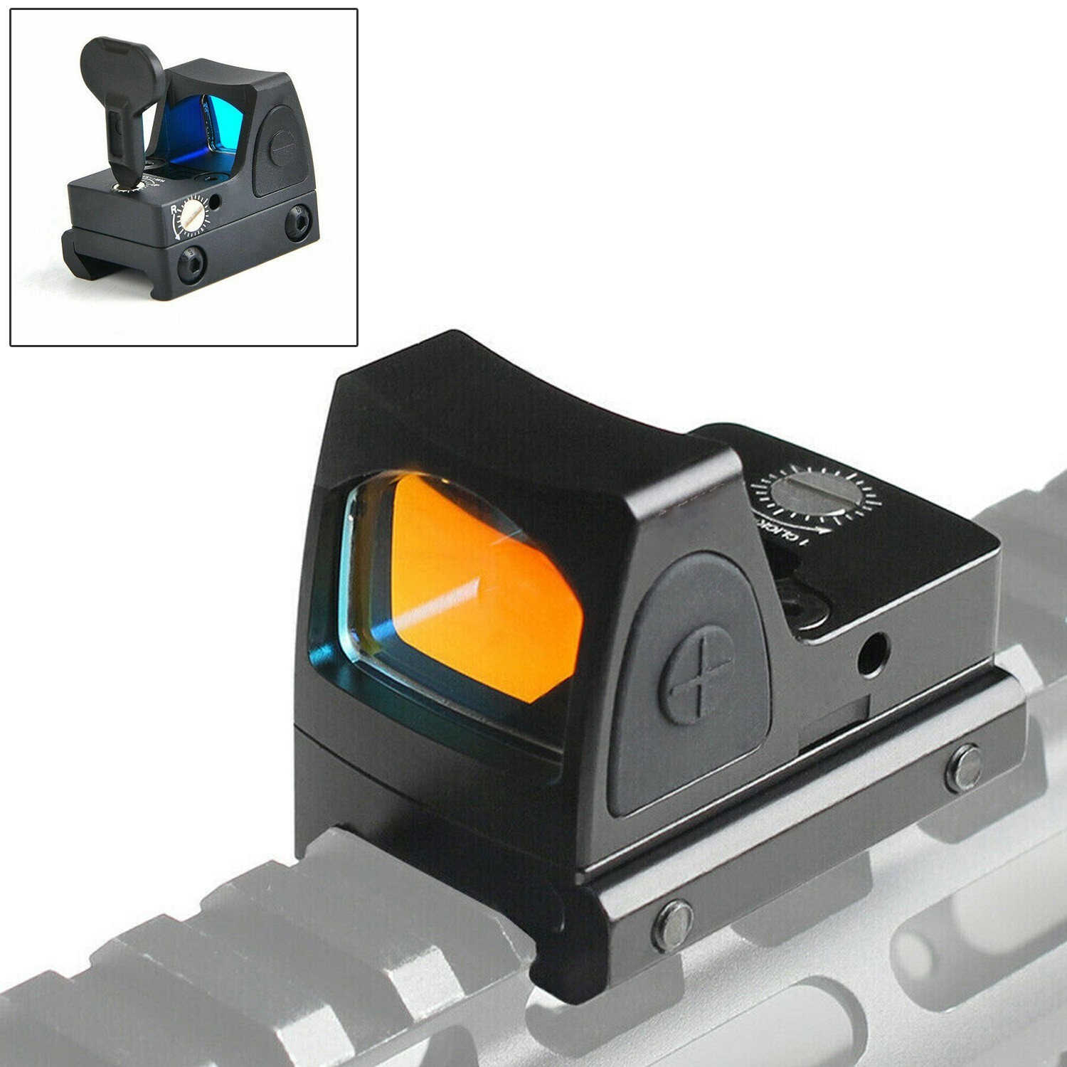 Mini Red Dot Sight Collimator for Glock / Rifle Reflex Sight Scope Fit 20mm