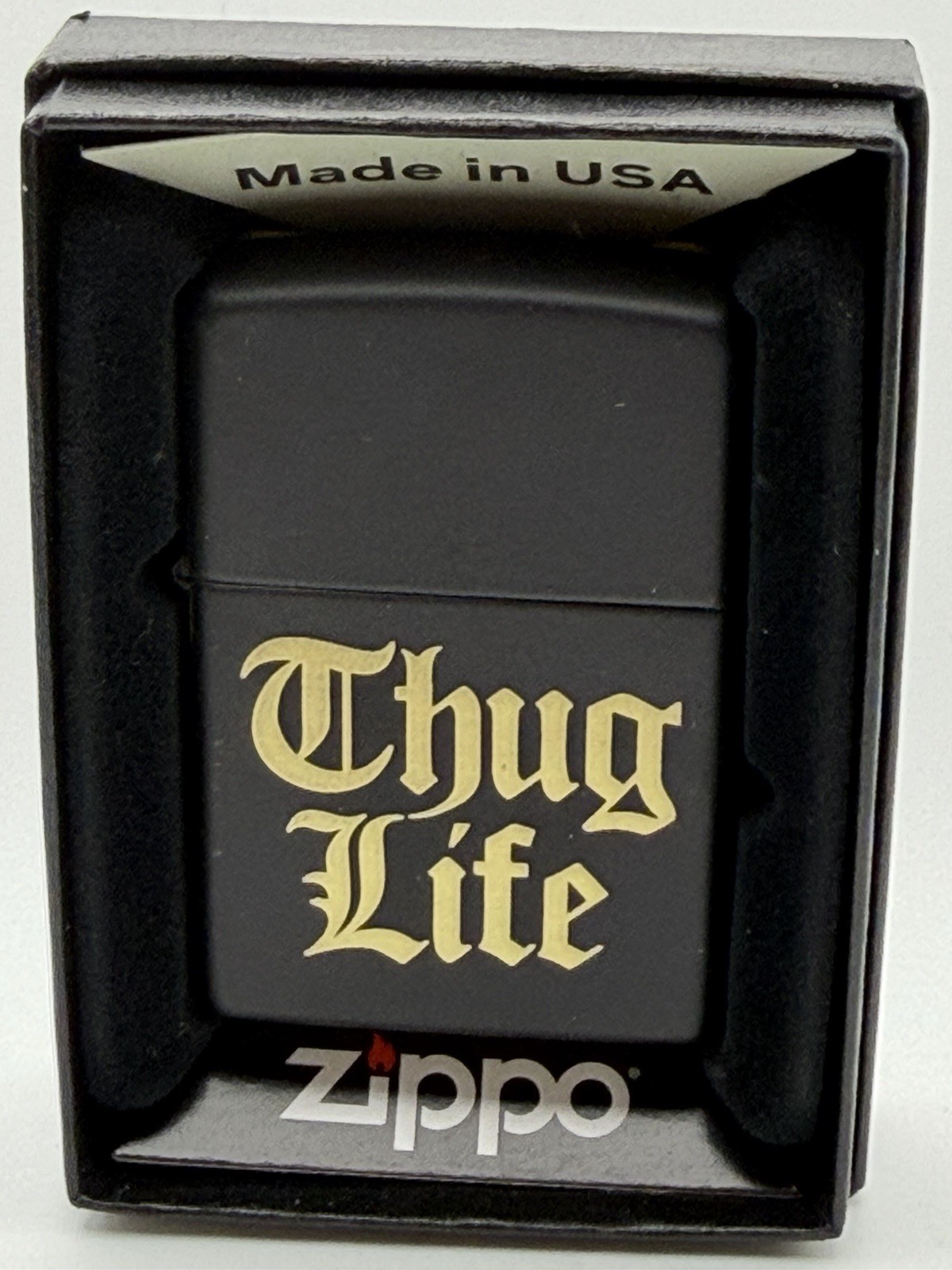 2022 Thug Life Black Matte Zippo Lighter NEW 48545