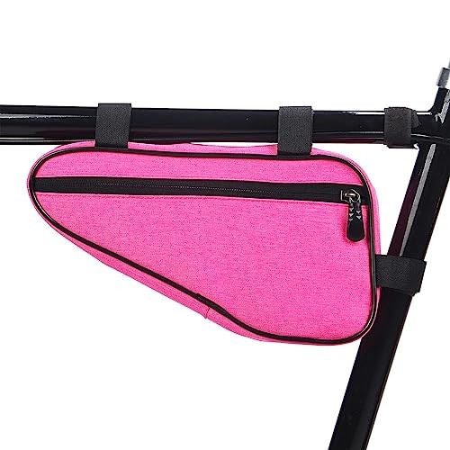 Triangle Bike Bag - Front Frame Triangle Bag, Cycling Accessory, Large Pink