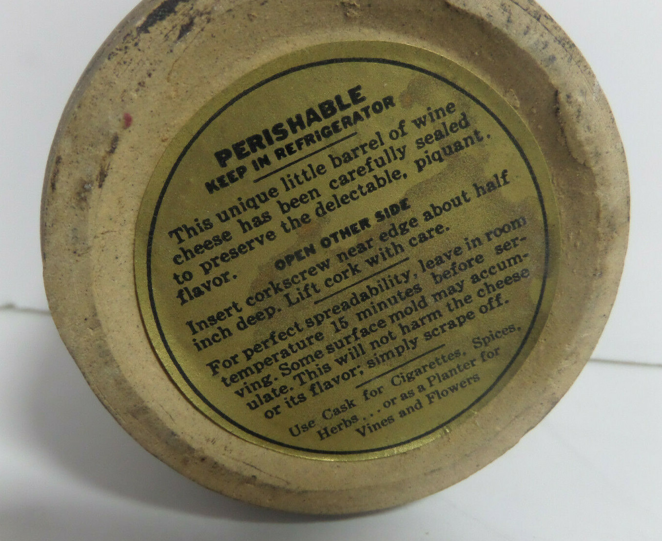 wine cheese cask, container