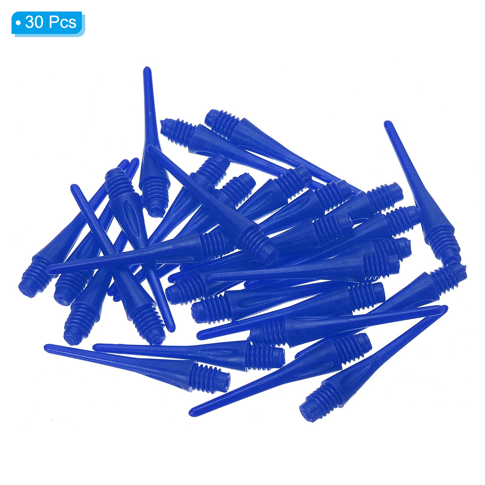 30Pcs 2BA Thread Plastic Soft Tip Dart Points Replacement Accessories, Blue