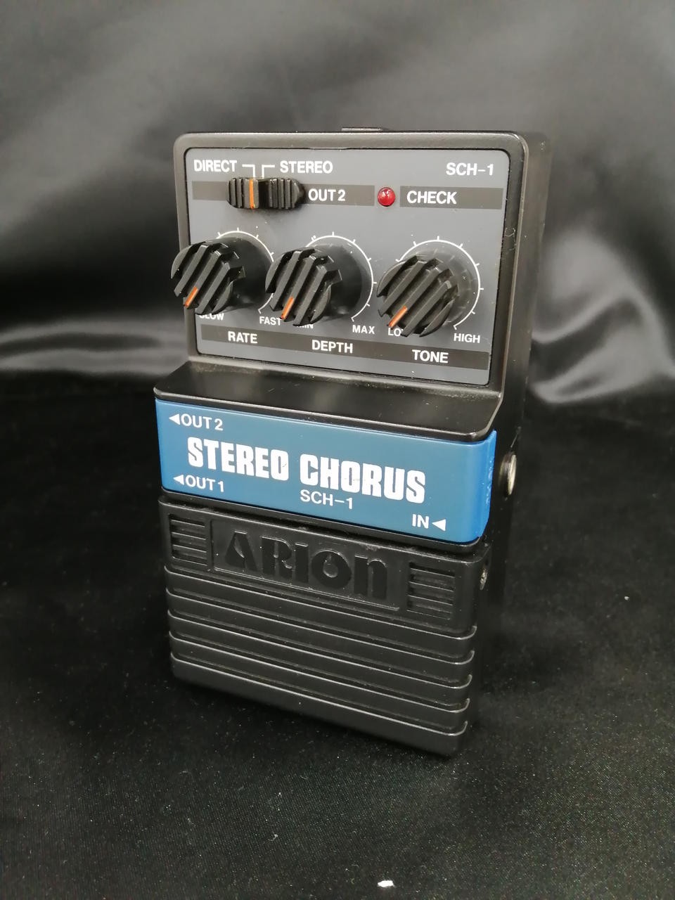 ARION SCH-1 Chorus Guitar Effects Pedal Black Case Used