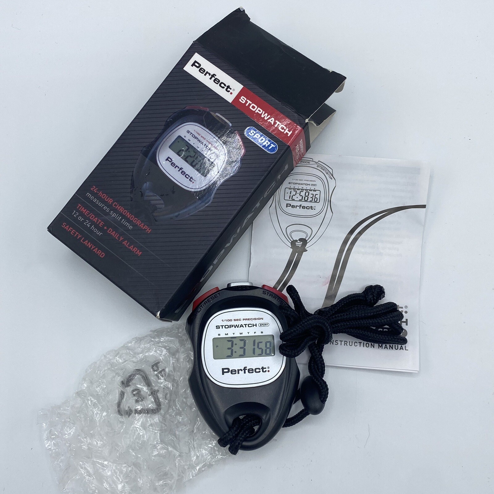 Perfect Fitness 24-Hour Chronograph Stopwatch Sport
