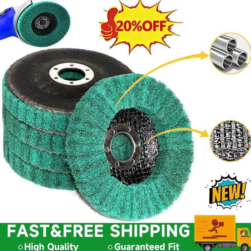 5PCS Metal Cleaning Polishing Wheel Pads 4-1/2 x7/8" Flap Disc for Angle Grinder