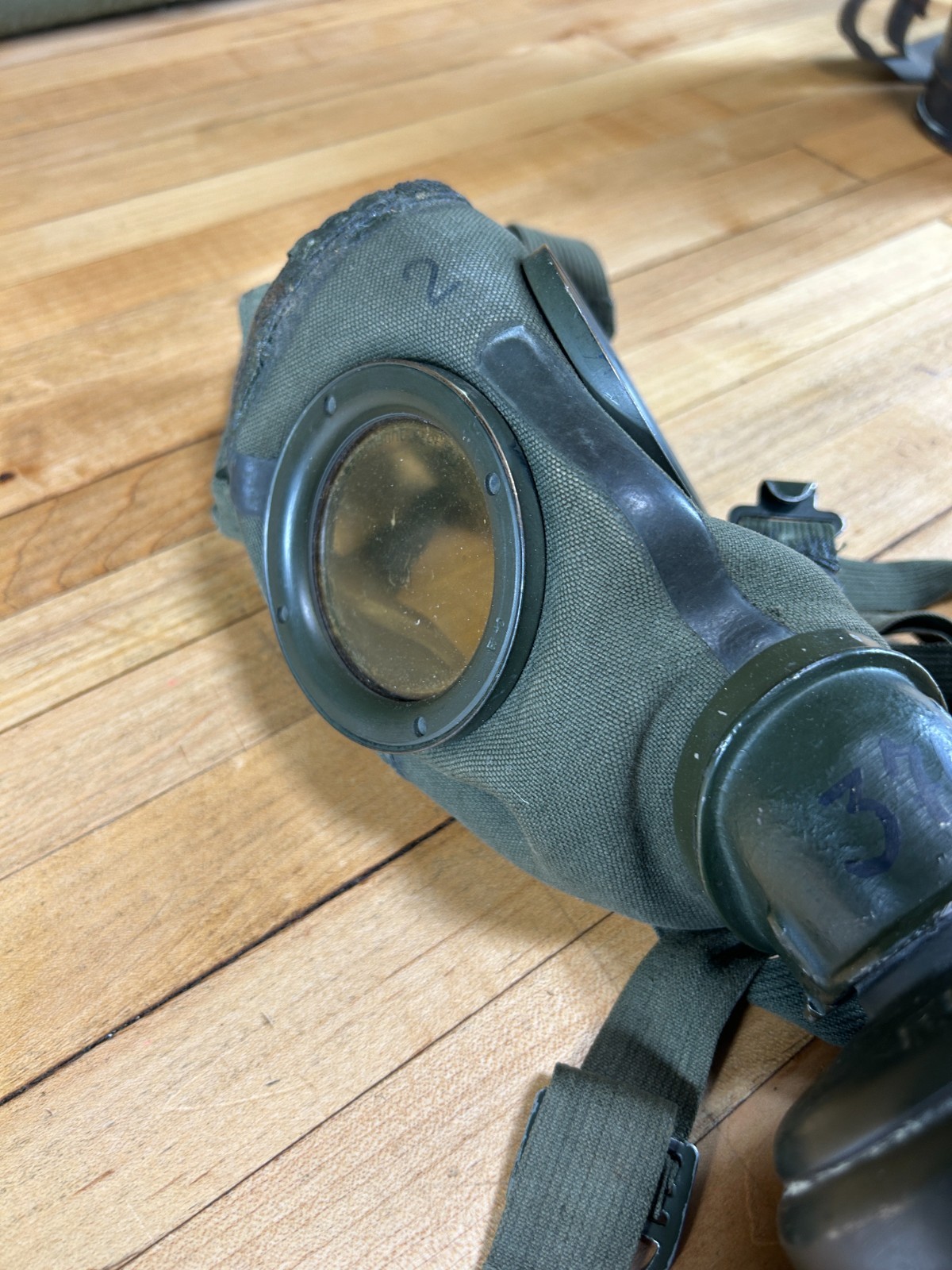Original WWII German Gas Mask With Canister Can World War 2 Estate Find Surplus