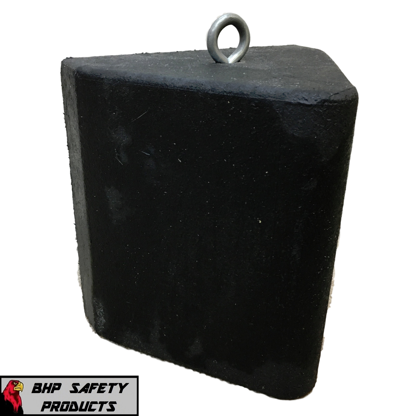 HEAVY DUTY SOLID RUBBER WHEEL CHOCK FOR TRUCKS & HEAVY EQUIPMENT 15 LB (2 EACH)