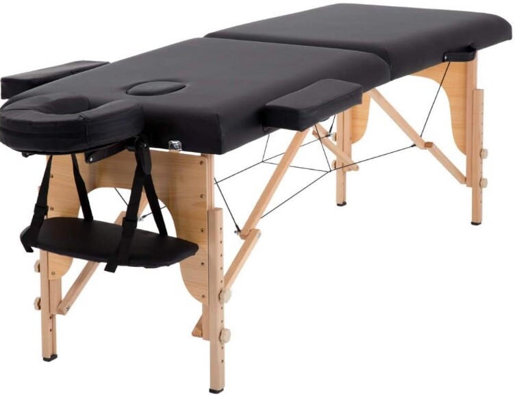 BestMassage XTS-MT296 73 inch Folding Massage Table with Carry Case - Black