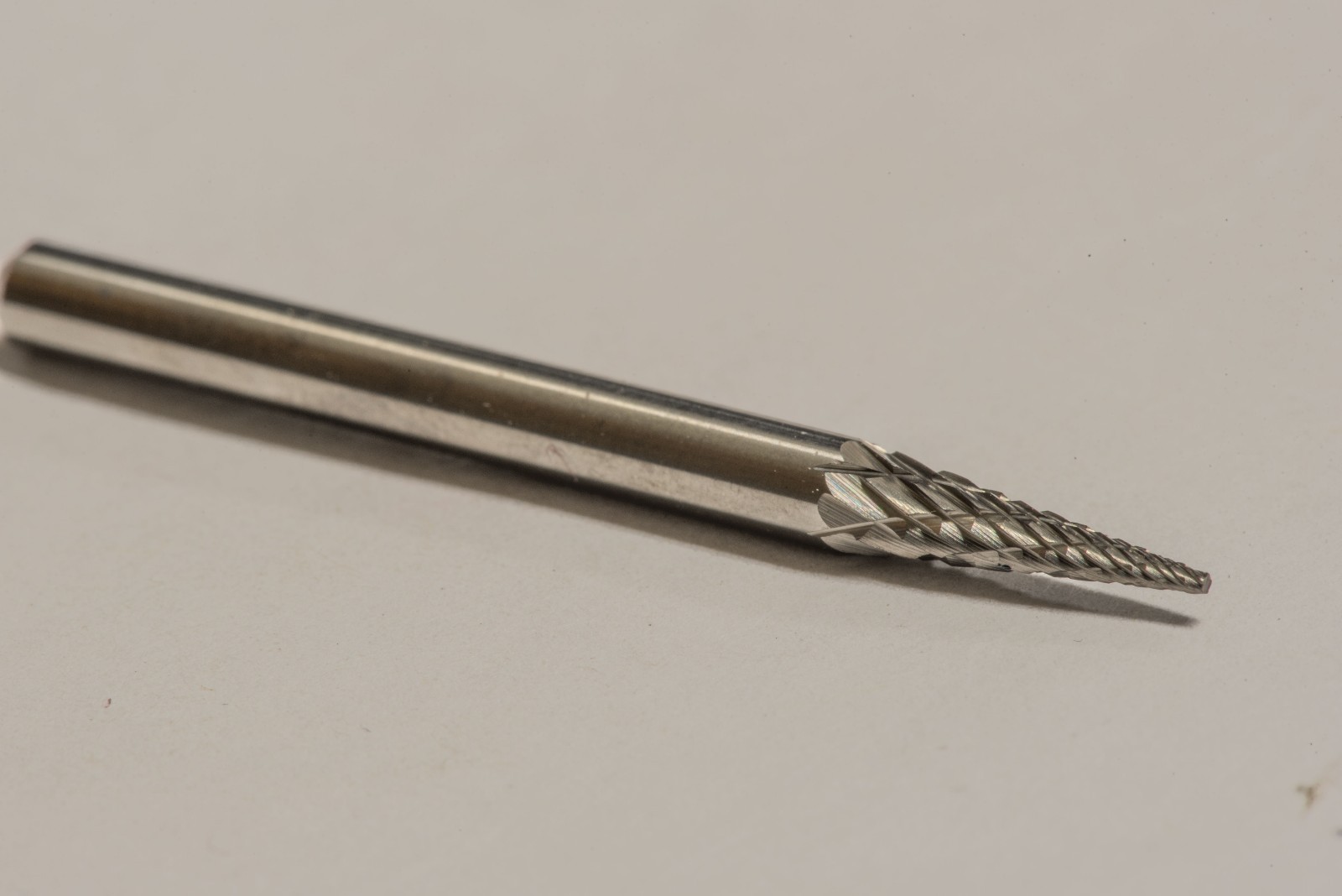 SM42D Cone SOLID Carbide Burr Bur Cutting Tool Die Grinder Bit 1/8"
