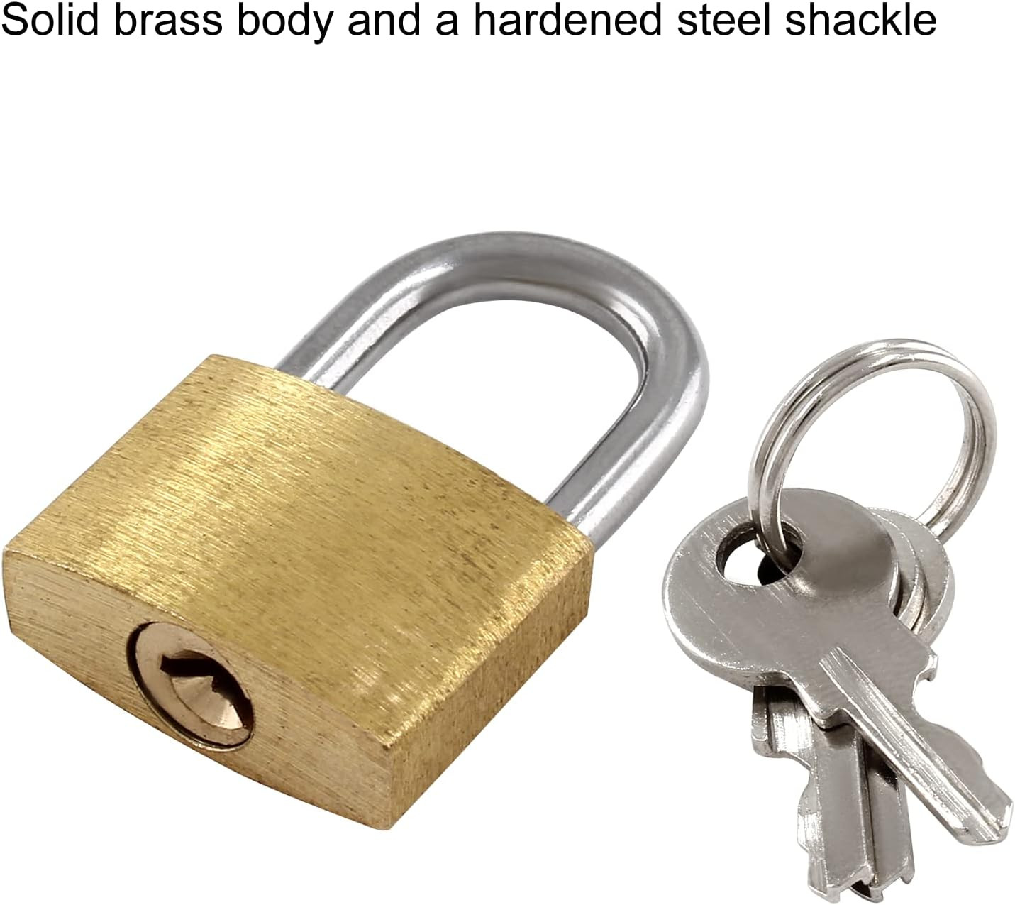 12 Pieces Mini Locks with Keys, Small Solid Brass Padlock Suitcase Locks for Lug