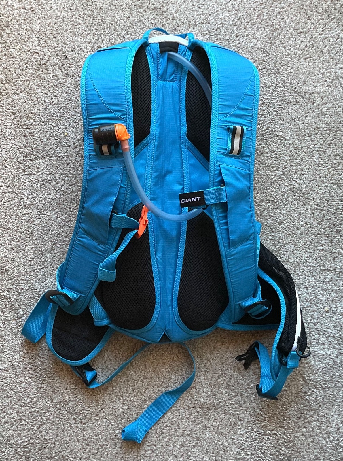 Nice Source Hydration Pack Backpack Blue White Giant Hiking Camping 18” x 9”