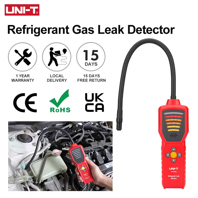 UNI-T UT336A Refrigerant Leak Detector HVAC Tester NCS Sensor CFCs HCFCs HFCs