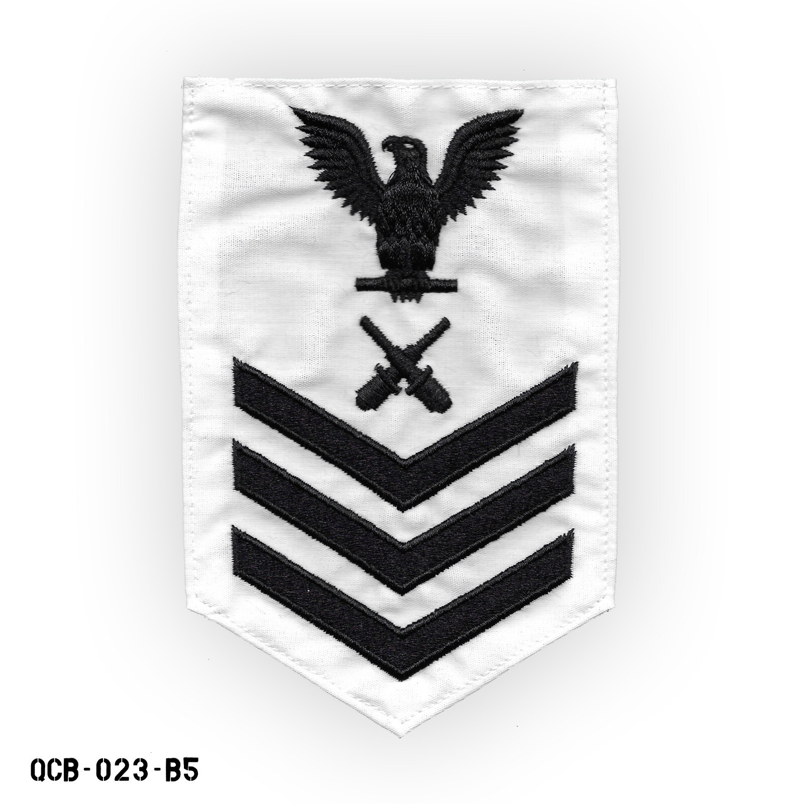 US Navy PO1 Petty Officer First Class Gunners Mate ~ White Patch ~ Vanguard USA