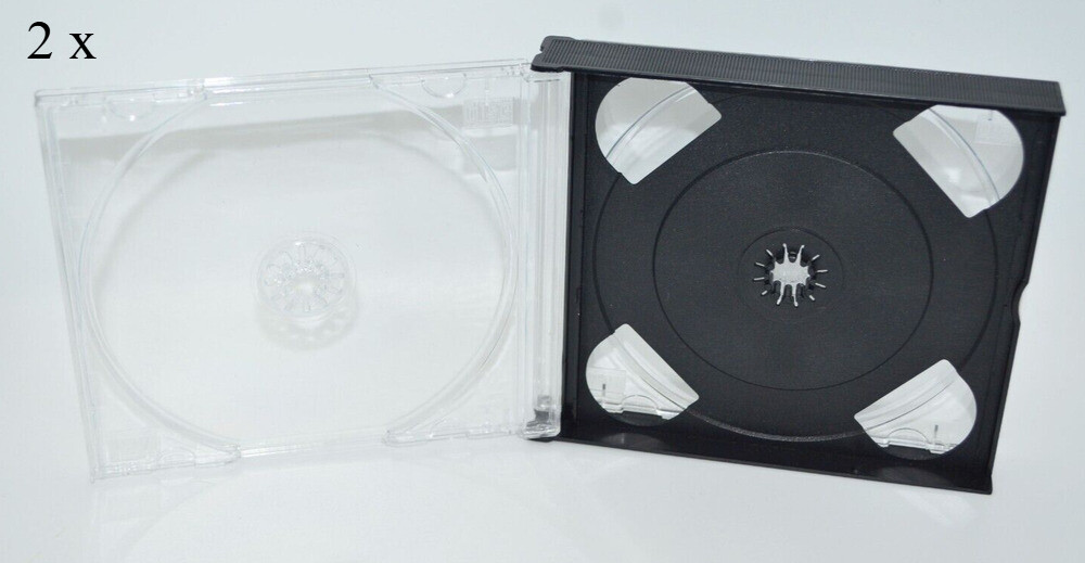 2PC Quad 4-Disc CD Video Game Replacement Case Holder For Sony PlayStation 1 PS1