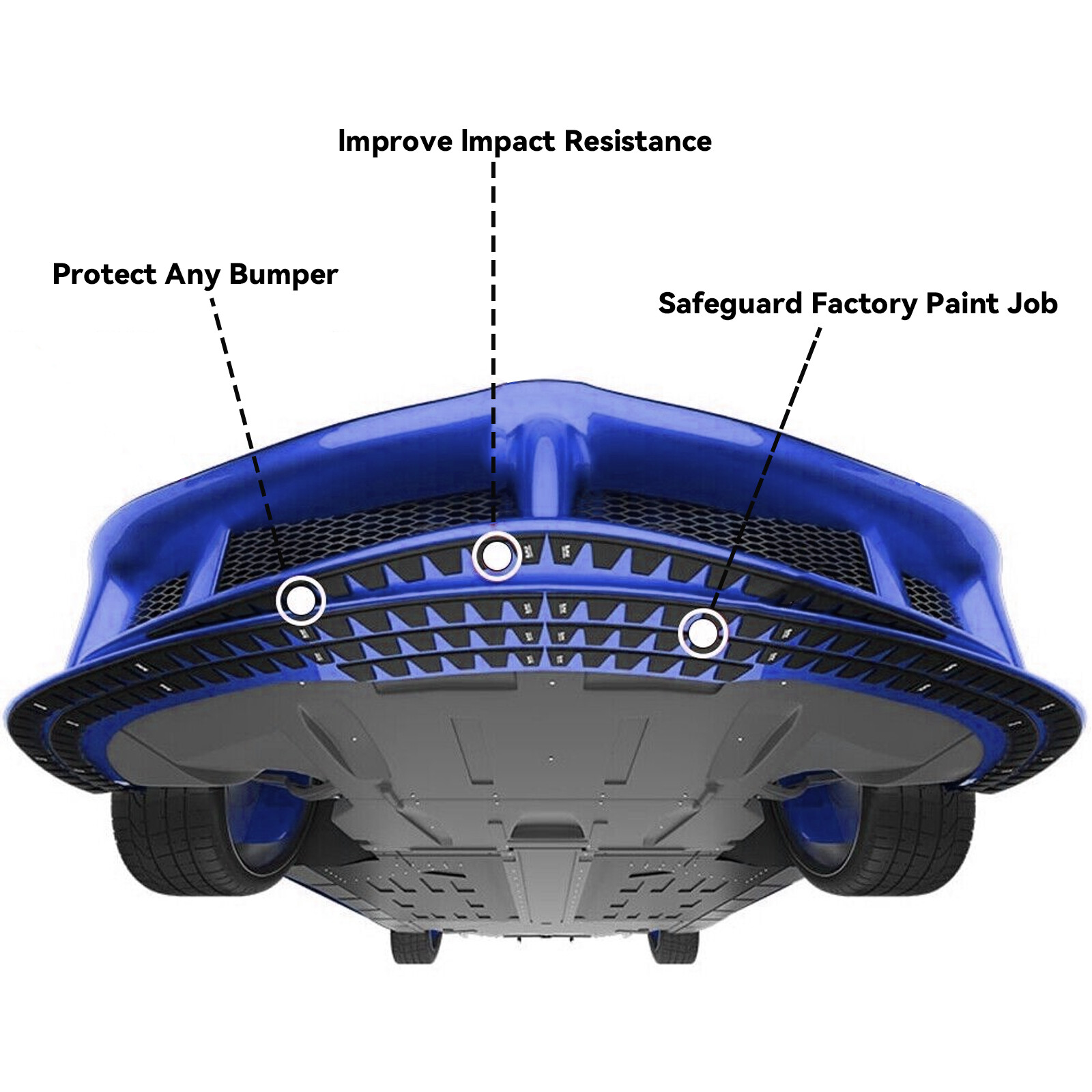 8 Universal Car Bumper Scrape Guard AntiScratch Kit Scrape Protector Skid Plate~