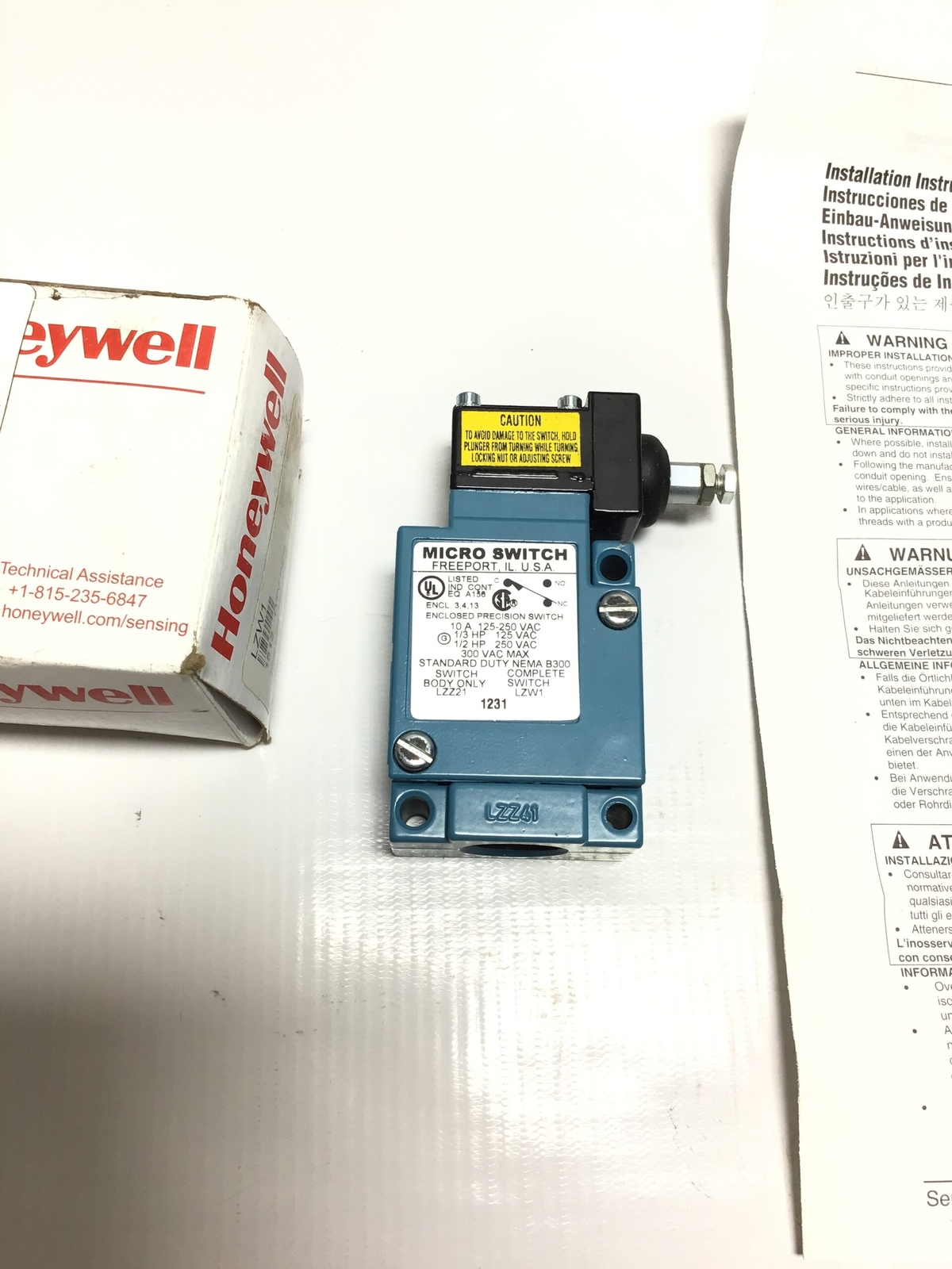Honeywell LZW1 1813 Micro Switch | Heavy Duty Limit Switch