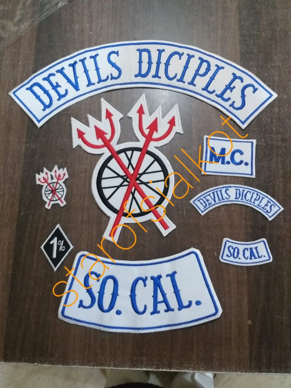 “DEVILS DICIPLES”  EMBROIDERED 35 INCH  BIKER JACKET VEST BACK  PATCH