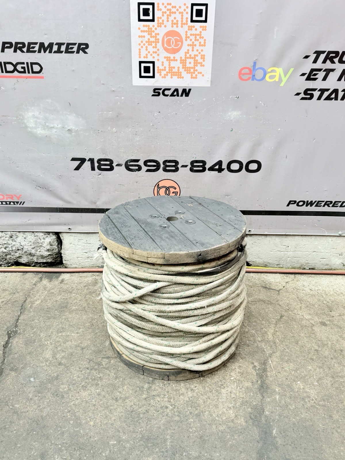 GREENLEE  1" x 600' PLUS DOUBLE BRAIDED PULLING ROPE FOR CABLE PULLER LARGE REEL