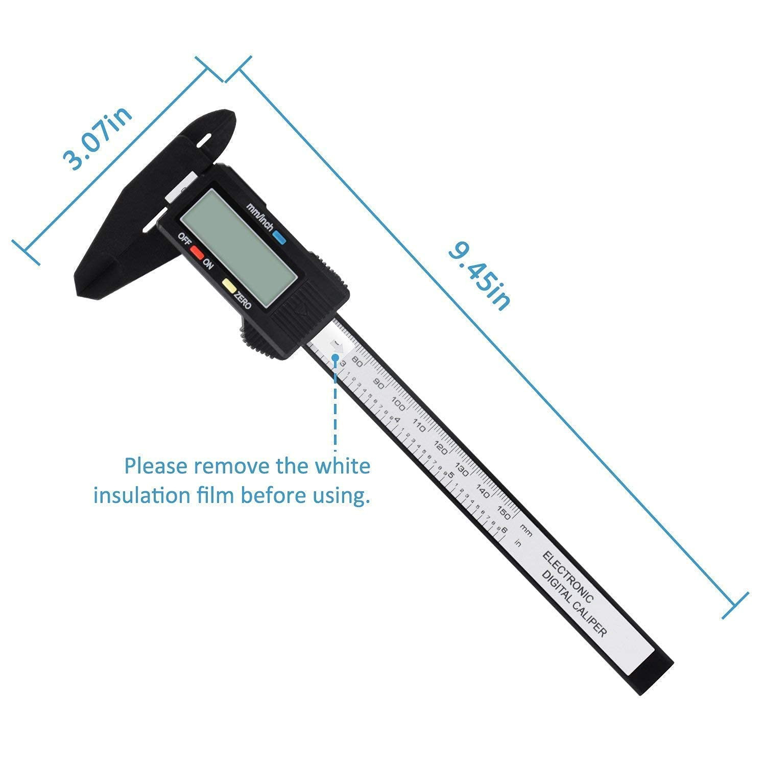 Digital Caliper 0-6" Measuring Tool LCD Auto-Off Inch/MM Conversion
