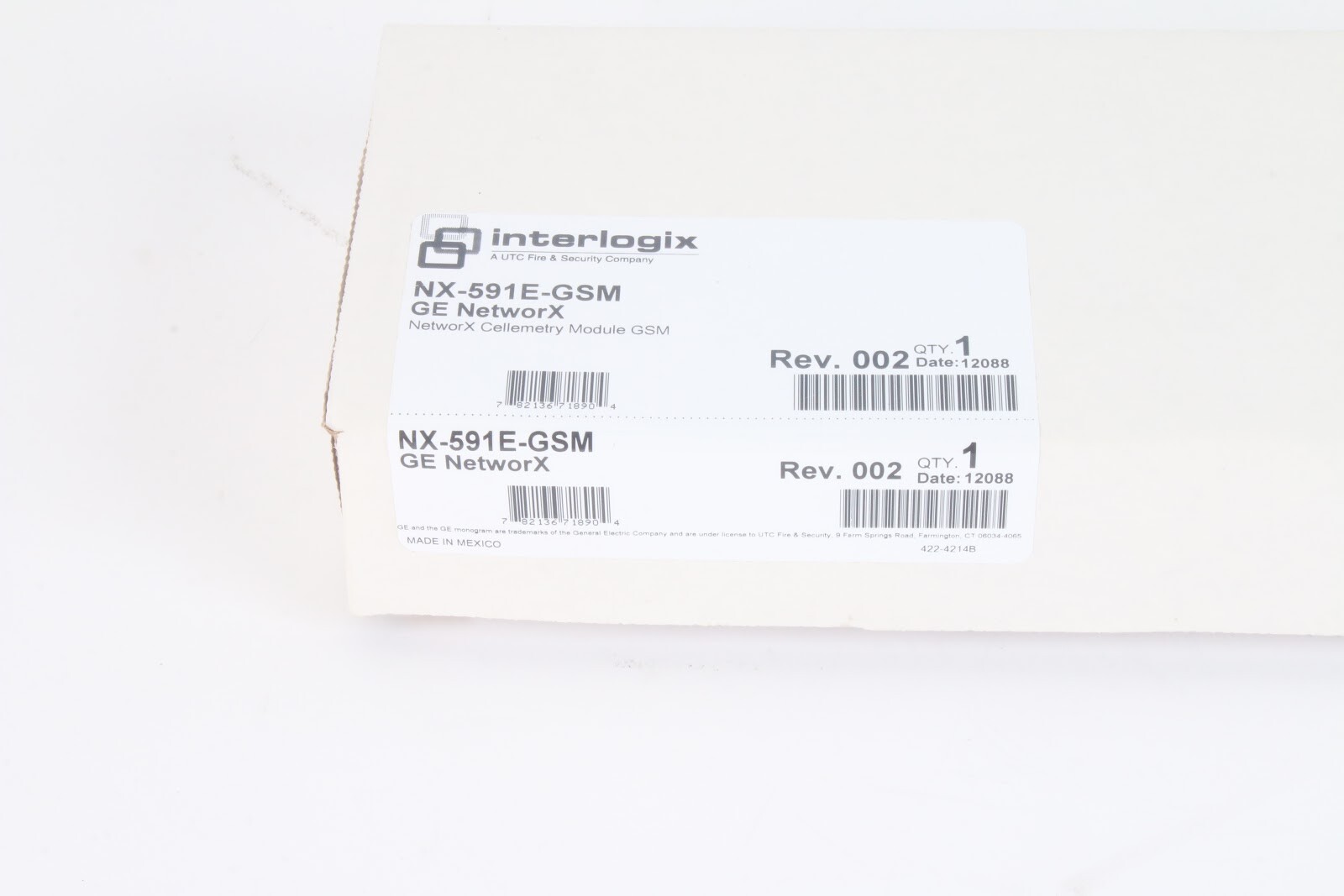 Interlogix NX-591E-GSM GE NetworX Cellemetry Module GSM - New