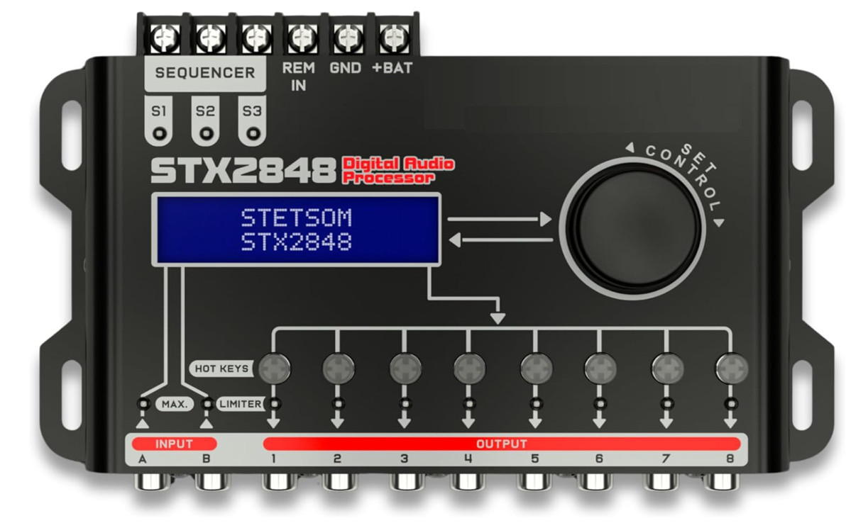 Procesador DSP de Audio Profesional 8 Canales con Crossover Digital