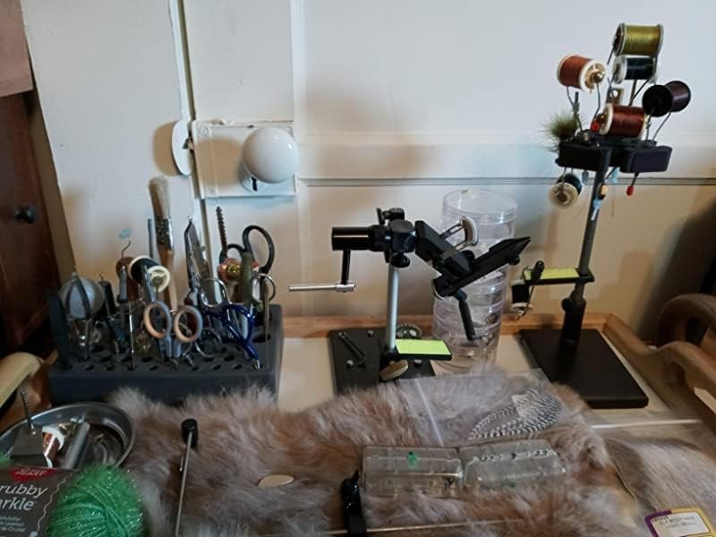 Fly Tying Desktop Storage Rack in Black and Gray, High Density Flying Pliers ...
