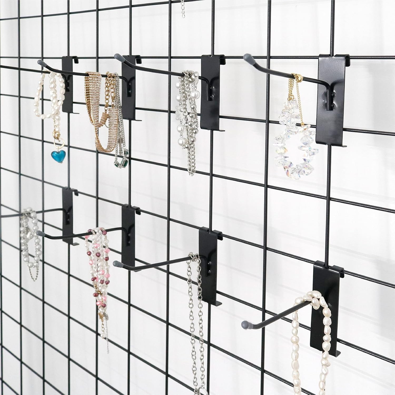 Gridwall Hooks 6 Inch, 50PC Display Hooks for Grid Wall, Hook for Grid Wall P...