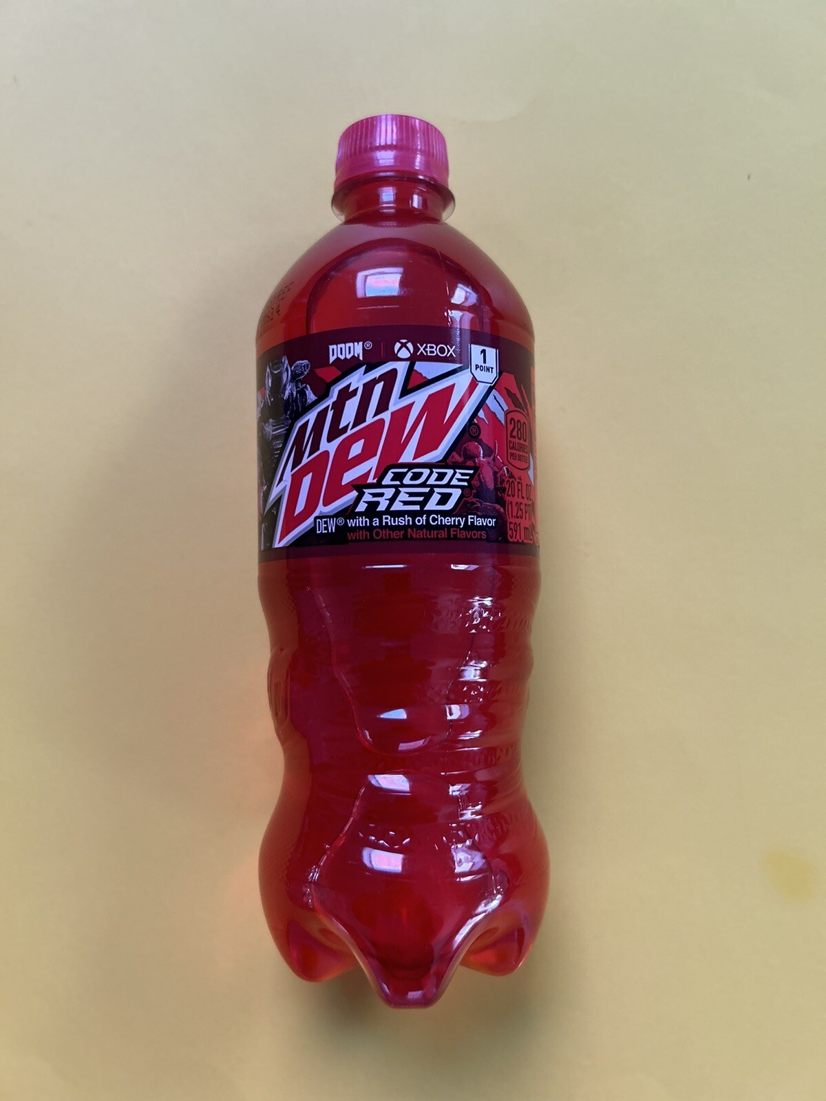 Mountain Dew Code Red 2023 DOOM XBOX Full Unopened 20oz Bottle
