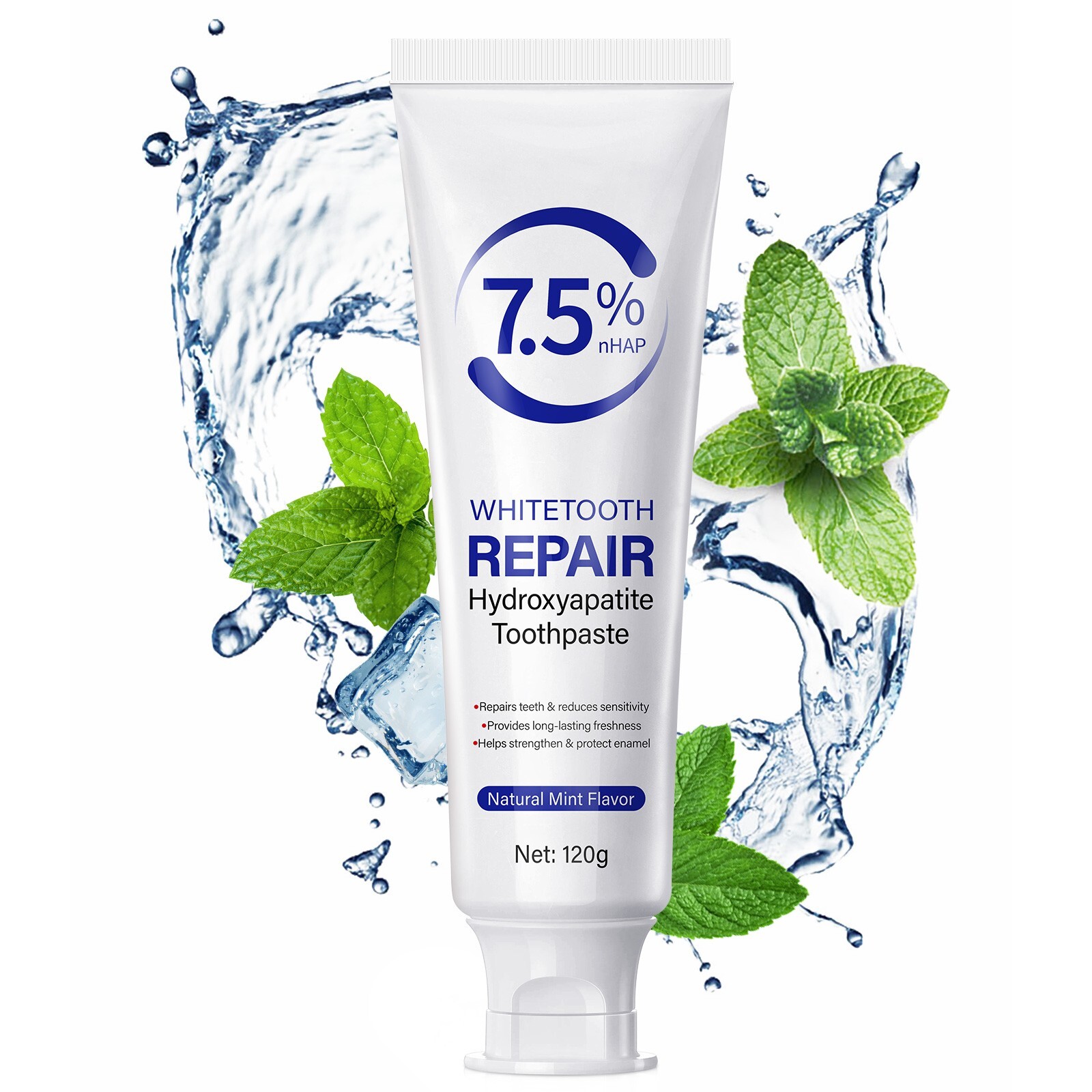 2x 7.5% Hydroxyapatite Toothpaste Remove Yellow Tooth Stains For Sensitive Teeth